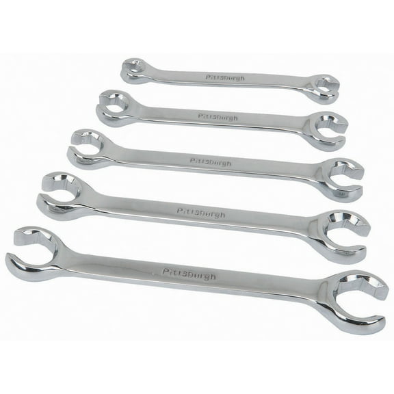 5 Pc SAE Double-End Flare Nut Wrench Set