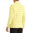 thumbnail image 3 of INSPIRE CHIC Formal Plaid Sports Coat for Men's Notch Lapel Prom Checked Pattern Blazer, 3 of 5