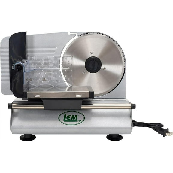 LEM Products 7  Inch Electric Meat Slicer Machine with a Stainless Steel Serrated Blade