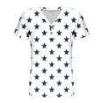 thumbnail image 7 of ClodeEU Women's V-Neck Printed Short Sleeve Shirt with Button ,Casual Trendy Tunic Blouse White,Womens Plus XXXL, 7 of 7