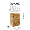 thumbnail image 3 of Fanshiluo BPA-Free Airtight Food Storage Bin - Grain, Rice, and Flour Kitchen Container with Pour Spout and Measuring Cup Lid (2.3L), 3 of 6