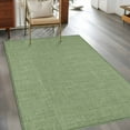 thumbnail image 4 of Grass Green 4x6 Area Rugs, Farmhouse Burlap Solid Green Color Modern Linen Texture Non-Skid Rubber Backing Large Rectangle Rugs - Living Room Bedroom Home Office, Indoor Floor Carpets Washable Rug, 4 of 9