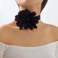 thumbnail image 1 of Pulsera de collar geométrica de moda elegante y romántica con flocado de rosas, 1 of 6