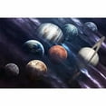 thumbnail image 3 of Idea4wall 4pcs Planets of Solar System Peel and Stick Wallpaper Removable Wall Murals Large Wall Stickers for Home Decoration, 66"x24", 3 of 4