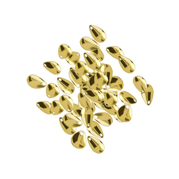 pitrice 50Pcs Fishing Blades Tool Rigs Spinnerbaits Silver Men Perch Bass for 17mm Women Gold 17mm