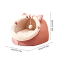 thumbnail image 4 of HJuyYuah Semi-Enclosed Hardwearing Pet Bed, Low Maintenance Cozy Sleeping House for Cats Small Dogs, 4 of 7