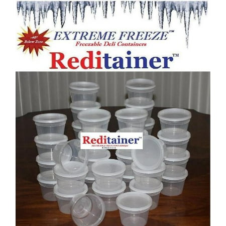 16 Ounce Plastic Lid - Reditainer Extreme Freeze Deli Food Containers with Lids, 16-Ounce, 36-Pack