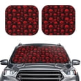 thumbnail image 2 of Xecao Red Skulls for Foldable Car Sun Shades (2-Pack) offer sun protection with an easy-fold design for convenient windshield shading., 2 of 7