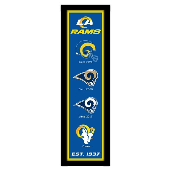 Los Angeles Rams 8" x 26" Heritage Framed Wall Art