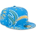 thumbnail image 3 of Men's New Era Powder Blue Los Angeles Chargers Paisley 59FIFTY Fitted Hat, 3 of 6