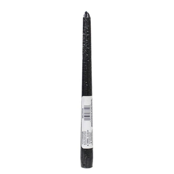 Hometrends 10" Black Unscented Taper Candle
