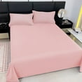 thumbnail image 4 of Double Brushed Microfiber Bed Sheet Set, Super Soft and Breathable Material, Skin-friendly Solid Color Design, for Dorm Room, Guest Bed, and Young Users' Bed, 1 Piece, Pink, by FAJHHA, 4 of 8