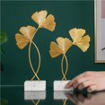 thumbnail image 2 of QualitChoice Sculpture Ornament Ginkgo Leaves Fan-shaped Table Decoration Props Home Desktop Decor, 2 of 6