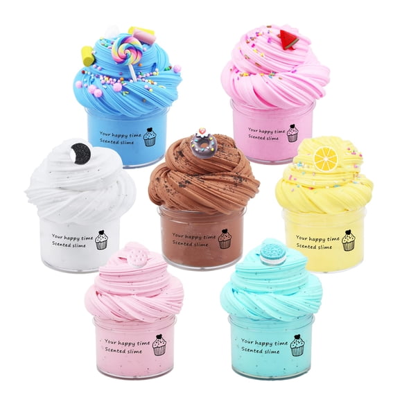 Manteca para tartas Slime Kit ZONEWAY, paquete de 7 unidades, 60 ml, para niñas de 8 a 12 años