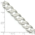 thumbnail image 4 of Primal Silver Sterling Silver 8.5mm Close Link Flat Curb Chain Bracelet, 4 of 4