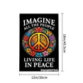thumbnail image 4 of Joocar Imagine All The People Living Life In Peace Linen Garden Flag For Spring Summer Home Outdoor Garden Yard Door Decor 12x18 Inch, 4 of 5