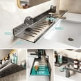 thumbnail image 3 of Repisas para Baño Ventosa, Estante Organizador de Pared de Acero Inoxidable, Sin Taladro, para Baño, Cocina, Hotel, Material Aluminio, 3 of 4