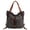 Dark Gray, variant on Ismart Women's Canvas Tote Backpack, 3-in-1 Convertible Shoulder Bag, Casual Daypack for School, Travel & Daily Use, Gray