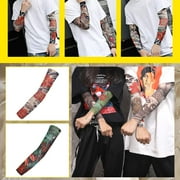 VEGCOO 24 PCS Fake Temporary Tattoo Sleeves Arm Sleeves for Party Body Art and Printed Sports Outdoor Cycling Activities UV Protection for Men Women