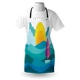 thumbnail image 4 of Colorful Apron, Contemporary Art Style Sunny View of Ocean with Sailing Yacht Marine Travel Hobby, Unisex Kitchen Bib with Adjustable Neck for Cooking Gardening, Adult Size, Multicolor, by Ambesonne, 4 of 4