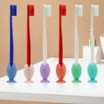 thumbnail image 1 of Trayknick Toothbrush Holder Vertical Non-slip Silicone Cute Cartoon Fish Toothbrush Base Makeup Brush Storage Tool for Bathroom Orange, 1 of 13