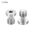 thumbnail image 3 of Unique Bargains 3/8'-16 Thread 16mm Length Camera Quick Release Screw Tripod Screw, Hex Slot Screws, Silver, 3 Pack, 3 of 5
