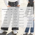 thumbnail image 6 of Bixock Jeans for Girls High Waist Straight Leg Denim Pants Kids Wide Leg Elastic Waist Solid Color Stretch Loose Fall Winter Casual Outer Wear Size 2-3Years, 6 of 6