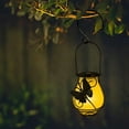 thumbnail image 5 of Vintage Solar Lanterns Outdoor Hanging - Metal LED Flickering Flame Lights, Waterproof Solar Powered Lanterns for Garden, Patio, Pathway - Flameless Candles for Yard, Table & Holiday Decorations, 5 of 6
