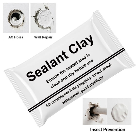 White Sealant Clay, Reusable Wall Hole Mending Putty, Waterproof Insect‑Proof Sealing Compound For Pipe And Air‑Conditioner Hole