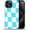 Blue Twist Check, variant on for iPhone 16 Pro Case, [Hybrid 2-Layer Hard Shell] Military-Grade Protection, All-Around Shockproof, Silicone Protective Phone Case for iPhone 16 Pro - Coloring Mushroom