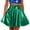 Green, variant on yillto Womens Skirts Sparkly High Waist Pleated Party Clubwear Mini Skirt Flared Skater for Women