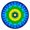 Colorful Tie Dye-1, variant on Orange Purple Blue Tie Dye Mandala Pattern Round Fitted Tablecloth with Elastic Edge,Dining Table Cover Waterproof,Outdoor Round Tablecloth for Camping,Dining,Indoor and Outdoor