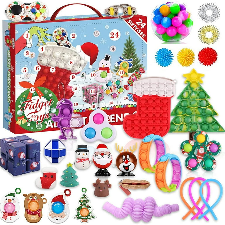 40pcs Pop Christmas Set Fidget Toys, Adult Advent Calendar 2021 Fidget Advent  Calendar for Child - Walmart.com