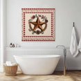 thumbnail image 3 of Country Star Plaid Wall Art Painting on Canvas, Retro Western Farmhouse Barn Berry Canvas Art Home Prints Wall Art Framed Modern Artwork for Living Room Bedroom Wall Decor 12x12in, 3 of 9