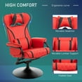 thumbnail image 4 of HomCom Adjustable & Ergonomic Swivel Gaming Chair, Red and Black, 4 of 10