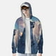 thumbnail image 2 of Balery Cloud Wolf Sudadera ligera de manga larga con capucha y protección solar UPF 50+ para hombre y mujer, ideal para pesca y running-Medium, 2 of 7