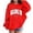 Red, variant on Kids Hoodies And Sweatshirts For Girls Comfortable Casual Long Sleeve Hooded Pullover With Unique Letter Prints For Daily Wear And Halloween Celebrations Comfy Jr, Size 8-10 Years