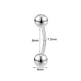 thumbnail image 5 of QQTDFG 14G 16G 925 Sterling Silver Belly Button Rings Navel Piercings Barbell Jewelry-14G-8mm, 5 of 9