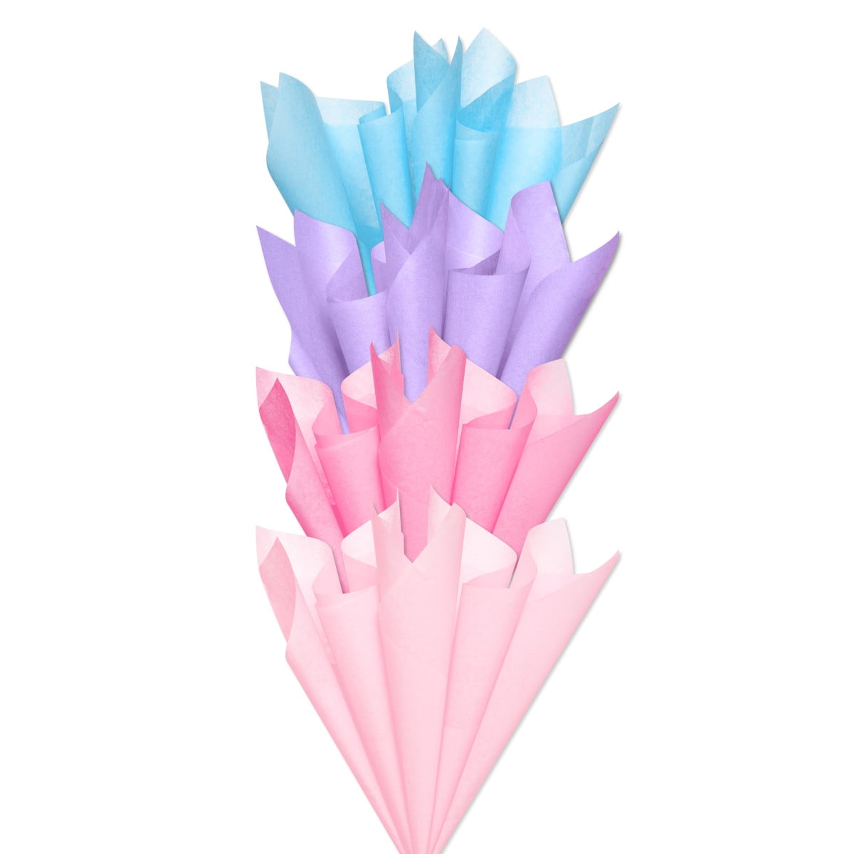 American Greetings 20 in. Tissue Paper Bundle, Pink, Dark Pink, Lavender, Light Blue (8-Sheets)