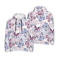 thumbnail image 6 of Bingfone Butterflies in Pastel Men's Drawstring Hoodie Long Sleeve Pocket Sweatshirts-XX-Large, 6 of 6