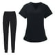 thumbnail image 2 of Conjuntos Médicos para Mujer, Uniformes de Trabajo de Enfermera, Ropa de Trabajo, Camisetas Y Pantalones Médicos Transpirables con Cuello en V, Lavabl negro, 2 of 8