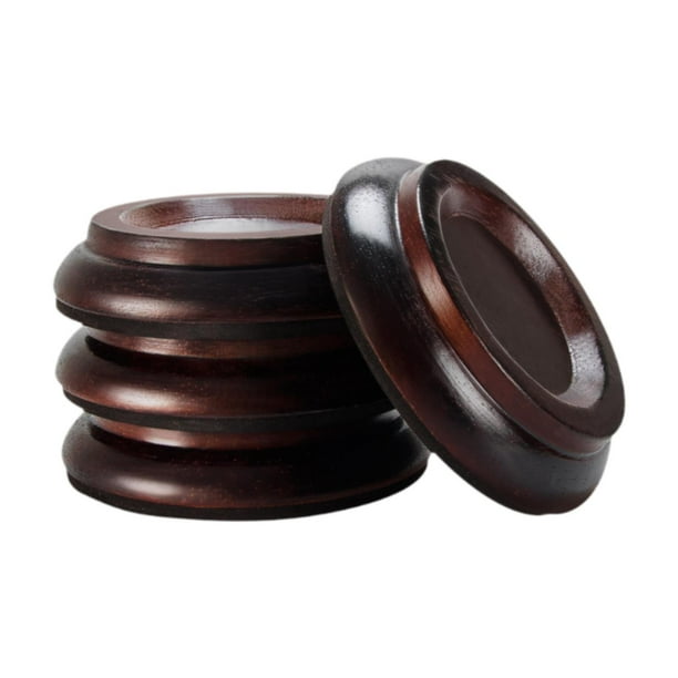 4 piezas CUPAS de PIANO CASTER, CUERPAS de MOBILLADOS, PIEZAS de ACCESA, PIEZAS de ACCESA, CUCHAS de PIANO PIANO PIANO PIANO de ARRILLA de LA MADERA marrón