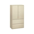 thumbnail image 3 of HON 800 Series Wide Lateral File with Storage Cabinet - 36" Width x 19.25" Depth x 67" Height - Letter/Legal/A4 - 2 Drawers - 3 Shelves -, 3 of 8