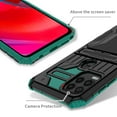 thumbnail image 6 of Heavy Duty Case for Motorola Moto G Stylus 5G 2021 Rugged PC Armor Credit Card Slot Holder Kickstand Bracket Cover, Military Grade Dual-Layers Shockproof Anti-Scratches Lens Protection Case,Darkgreen, 6 of 9