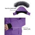 thumbnail image 4 of Wantdo Kid's Winter Coat Insulated Puffer Jacket Fleece Lined Winter Parka Jacket Purple 6/7, 4 of 10