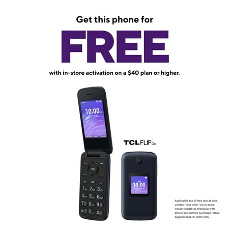 doesnt power on metro by t-mobile tcl flip go, 16gb, blue - prepaid flip phone
