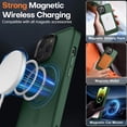 thumbnail image 4 of Magnetic for iPhone 14 Pro Max Case [Compatible with Magsafe & -Grade Protection] Slim Protective Translucent Matte iPhone 14 Pro Max Phone Case 6.7 inch,Midnight Green, 4 of 14
