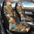 thumbnail image 3 of Jeiento Highland Cow Car Seat Covers Car Front Seat Cushion American Flag 2 Pack Auto Seat Cover Automotive Interior Protection Fit for Most Cars Sedan Truck SUV Van, 3 of 7