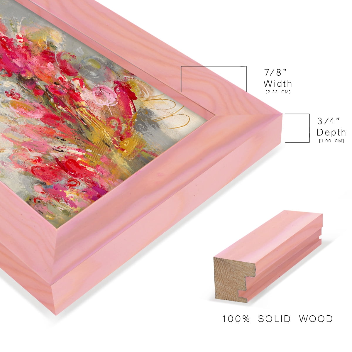 Flip Side - Framed Print w/glass - Sunset Pink