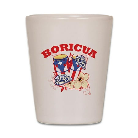 

CafePress - Puerto Rican Congas - White Shot Glass Unique and Funny Shot Glass
